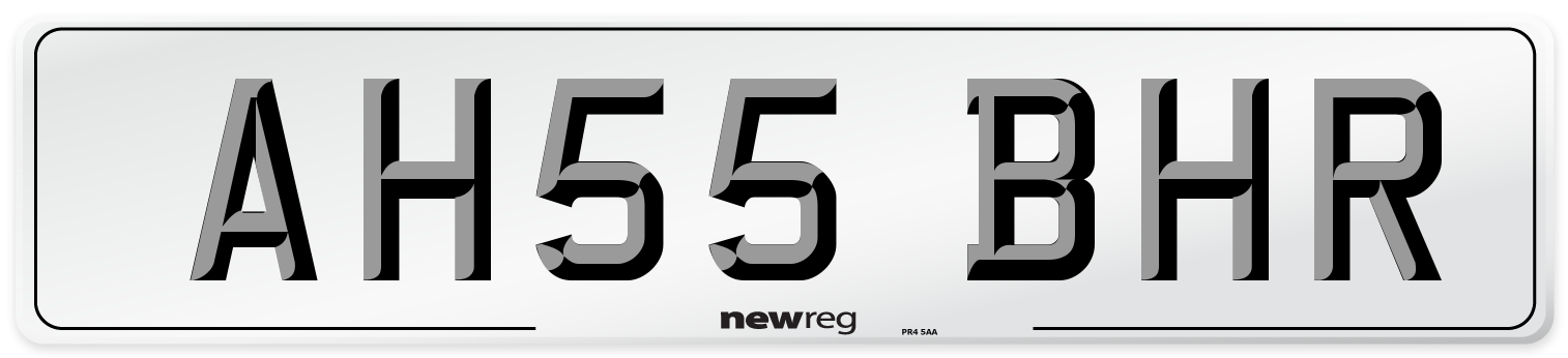 AH55 BHR Number Plate from New Reg